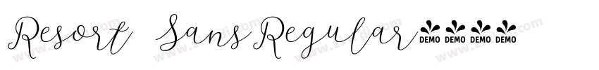 Resort SansRegular字体转换